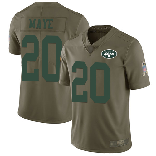 New York Jets Limited Olive Men Marcus Maye Jersey NFL Football #20 2017 Salute to Service